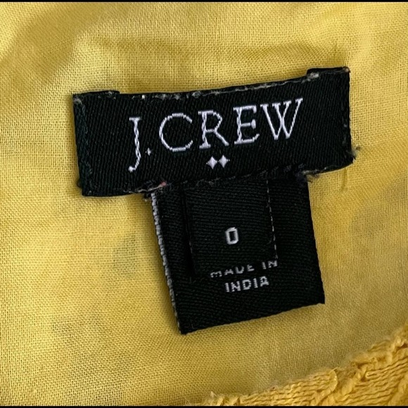 J. Crew Factory Yellow Lace Cap Sleeve Dress sz 0 - Picture 9 of 10